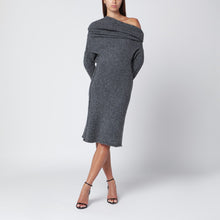  Entire Studios Smoke grey wool-blend one-shoulder dress