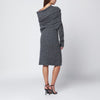 Entire Studios Smoke grey wool-blend one-shoulder dress