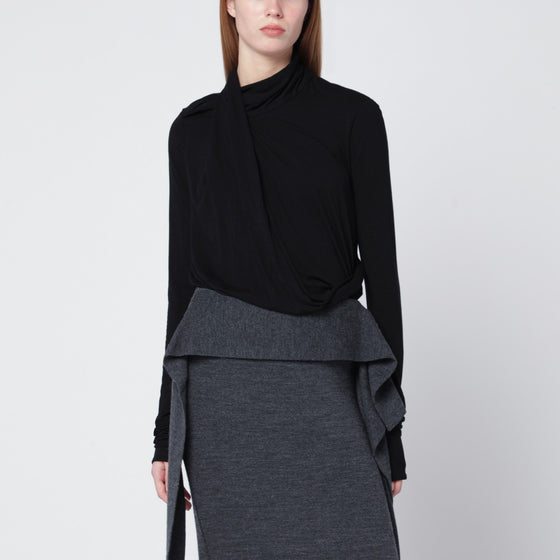 Entire Studios Black draped top