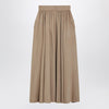 Max Mara Beige midi skirt in camel drap