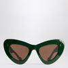JW Anderson JWA06 butterfly sunglasses in forest green