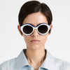 JW Anderson JWA07 Bumper sunglasses in white/blue