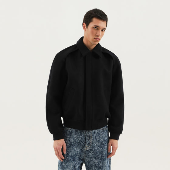 1989 STUDIO Magic bomber in blue wool