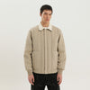 1989 STUDIO Beige padded canvas jacket