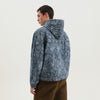 1989 STUDIO Denim marbled zip hoodie