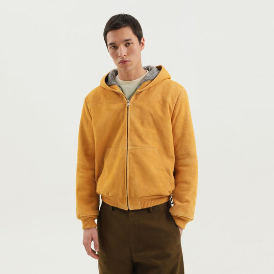 1989 STUDIO Yellow suede hoodie