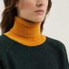 1989 STUDIO Green and yellow turtleneck sweater