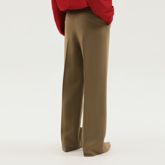 1989 STUDIO Olive green straight leg wool pants