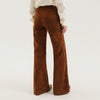 1989 STUDIO Corduroy flared leather pants