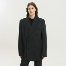  1989 STUDIO Dark green double-breasted blazer