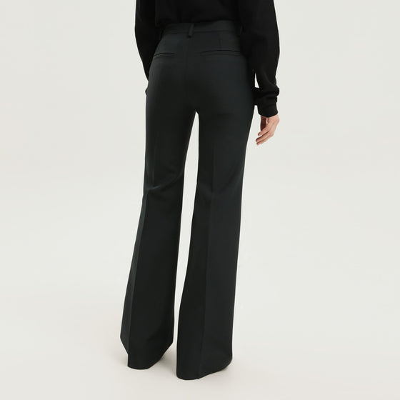 1989 STUDIO High-waisted dark green bell-bottom pants