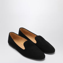  The Row Lippi black suede loafer
