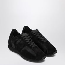  The Row Black sneaker in pony and velvet