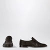 The Row Two soft nappa leather loafers in lacquer brown