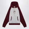 Brain Dead Light grey/burgundy hoodie