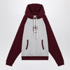 Brain Dead Light grey/burgundy hoodie