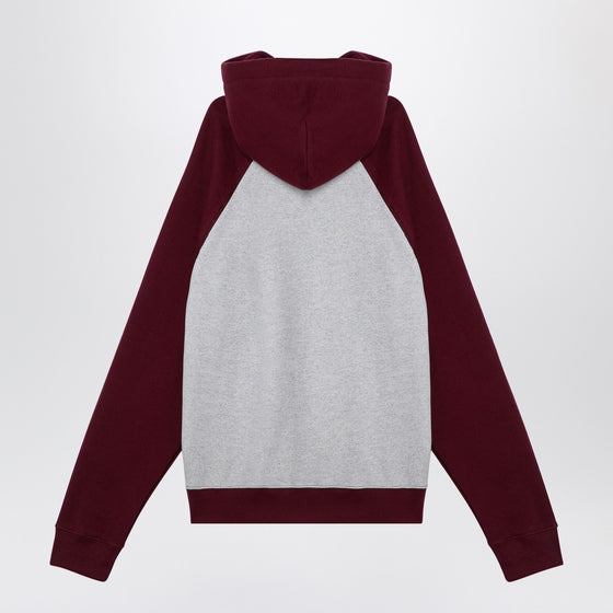 Brain Dead Light grey/burgundy hoodie