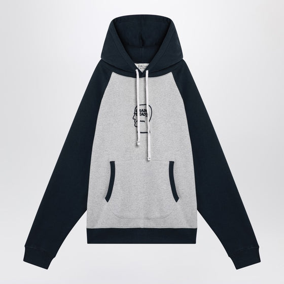 Brain Dead Light grey/navy blue hoodie