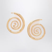  Panconesi Spiral Serpent Hoops gold earrings