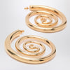 Panconesi Spiral Serpent Hoops gold earrings