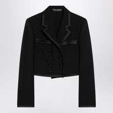  Dolce & Gabbana Dolce&Gabbana Cropped double-breasted black jacket