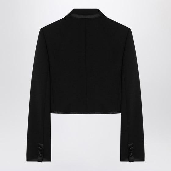Dolce & Gabbana Dolce&Gabbana Cropped double-breasted black jacket