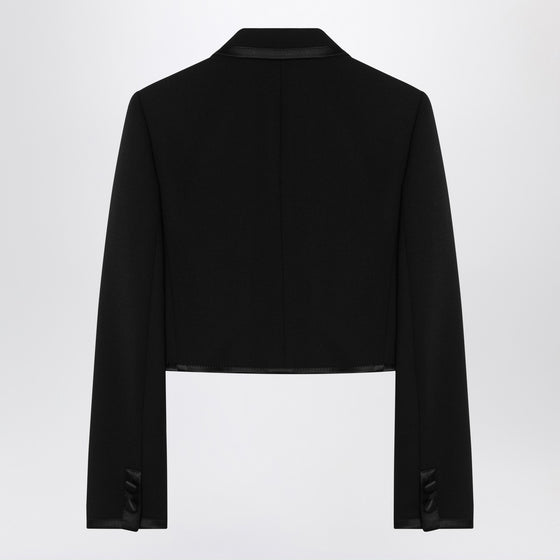 Dolce & Gabbana Dolce&Gabbana Cropped double-breasted black jacket