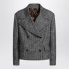 Dolce & Gabbana Dolce&Gabbana Dark grey short oversized striped jacket