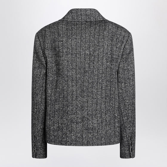 Dolce & Gabbana Dolce&Gabbana Dark grey short oversized striped jacket
