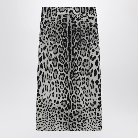 Dolce & Gabbana Dolce&Gabbana Leopard print silk pencil skirt