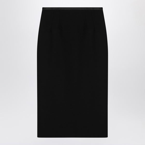 Dolce & Gabbana Dolce&Gabbana Black pencil skirt in wool crêpe