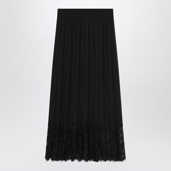 Dolce & Gabbana Dolce&Gabbana Gonna midi in chiffon and black lace