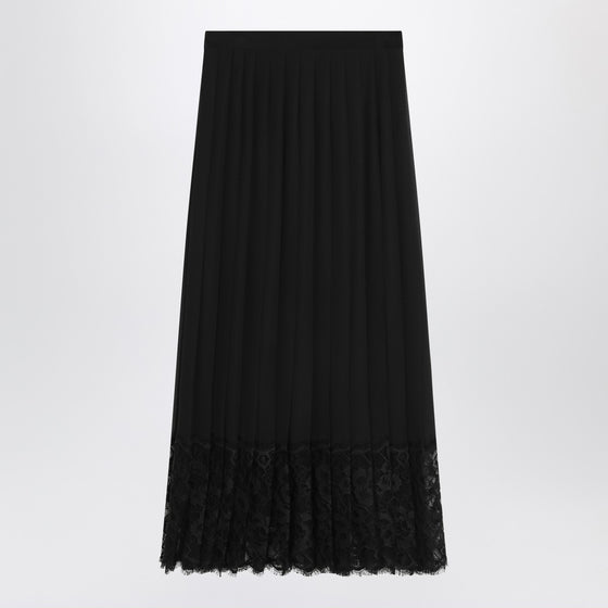 Dolce & Gabbana Dolce&Gabbana Gonna midi in chiffon and black lace