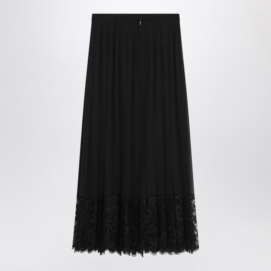 Dolce & Gabbana Dolce&Gabbana Gonna midi in chiffon and black lace