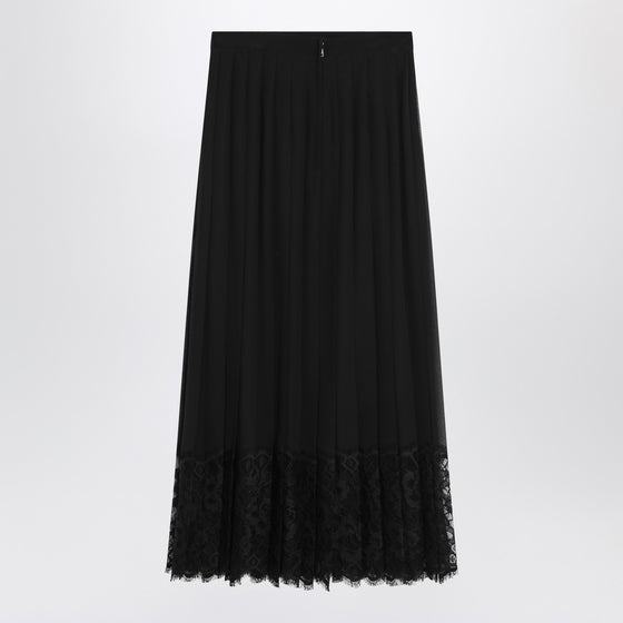 Dolce & Gabbana Dolce&Gabbana Gonna midi in chiffon and black lace