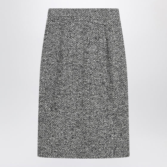 Dolce & Gabbana Dolce&Gabbana Pencil skirt in speckled wool blend