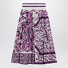 Dolce & Gabbana Dolce&Gabbana Purple Maiolica print skirt in poplin