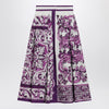 Dolce & Gabbana Dolce&Gabbana Purple Maiolica print skirt in poplin