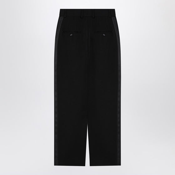 Dolce & Gabbana Dolce&Gabbana Black gabardine wool pencil skirt