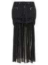Dolce & Gabbana Twill And Chiffon Skirt