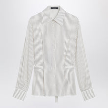  Dolce & Gabbana Dolce&Gabbana White pinstriped shirt in silk and cotton
