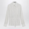 Dolce & Gabbana Dolce&Gabbana White pinstriped shirt in silk and cotton