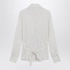 Dolce & Gabbana Dolce&Gabbana White pinstriped shirt in silk and cotton
