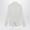Dolce & Gabbana Dolce&Gabbana White pinstriped shirt in silk and cotton