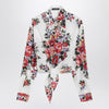 Dolce & Gabbana Dolce&Gabbana White cropped shirt with floral print