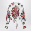 Dolce & Gabbana Dolce&Gabbana White cropped shirt with floral print