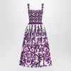 Dolce & Gabbana Dolce&Gabbana Dress with purple majolica print in cotton poplin