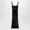Dolce & Gabbana Dolce&Gabbana Draped black dress with bra detail