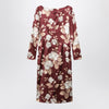 Dolce & Gabbana Dolce&Gabbana Burgundy satin dress with floral print