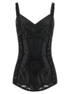 Dolce & Gabbana Satin And Lace Corsetry Bodysuit